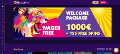 Haz Casino Home Page
