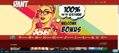 Rant Casino Home Page