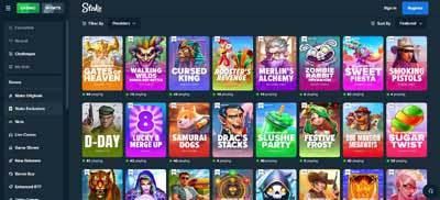 Stake Casino Games Page