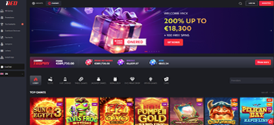 1Red Casino Homepage