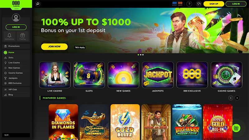 888 Casino Home