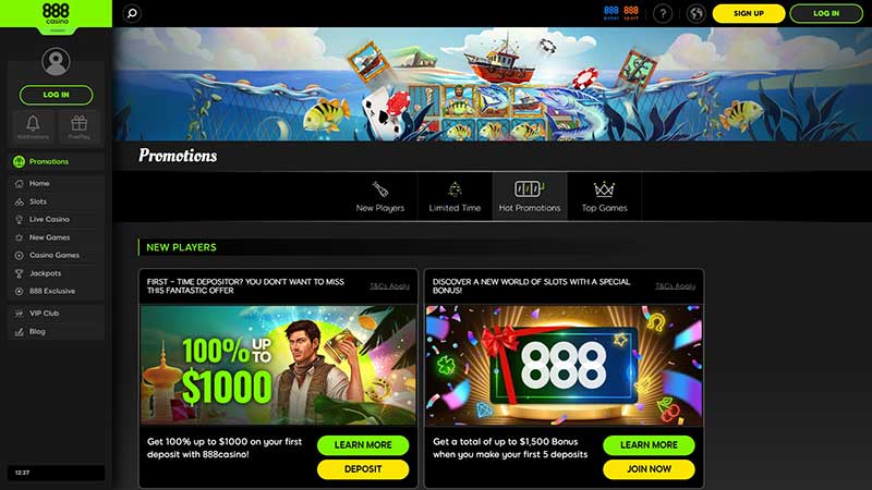 888 Casino Bonuses
