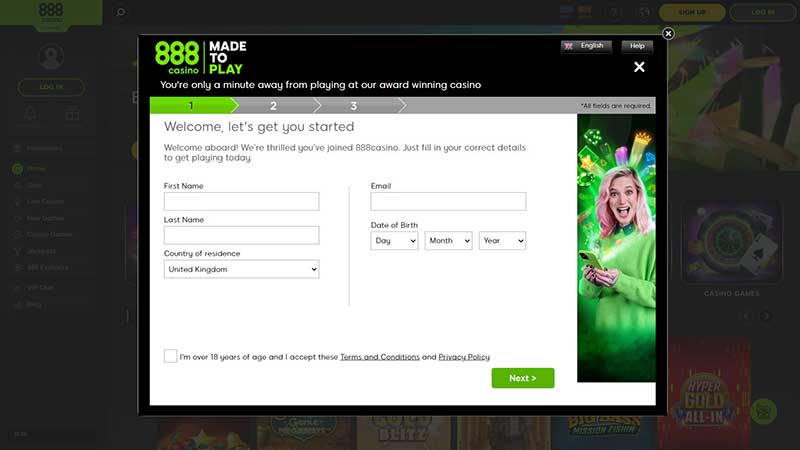 888 Casino Sign Up
