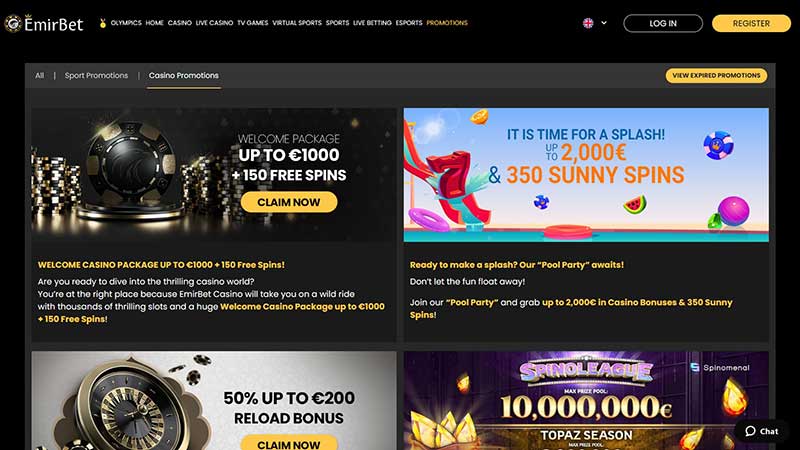EmirBet Casino Bonuses