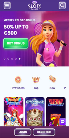 SlotsPalace Casino Mobile Version